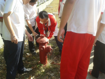 Operation drilling of outdoor hydrant Connecting